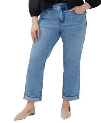 Silver Jeans Co. Plus Size Avery High-Rise Straight Jeans