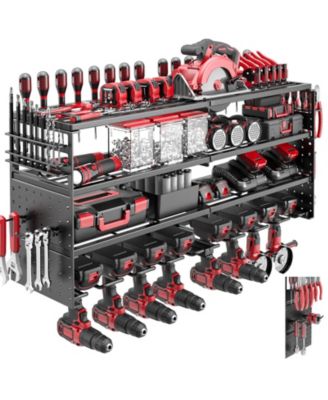 XDOVET Power Tool Organizer Wall Mount Rack Pegboards Workshop Storage