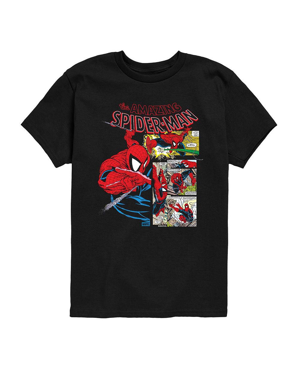 Детская футболка Marvel Spider-Man с принтом из комиксов, короткий рукав
