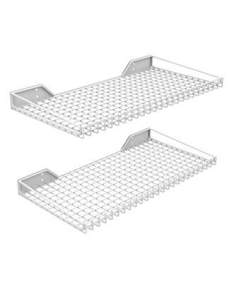XDOVET Wall Mounted Metal Rack Heavy-duty Organizer Shelves 2 Pack