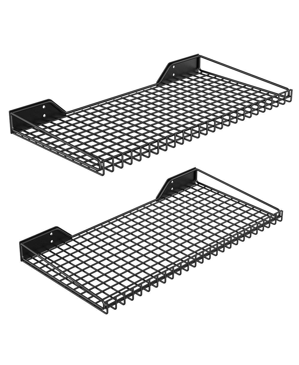 XDOVET Wall Mounted Metal Rack Heavy-duty Organizer Shelves 2 Pack