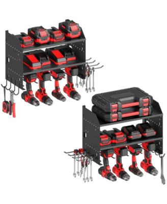 XDOVET Power Tool Storage Rack Wall-Mounted Power Drill Holder