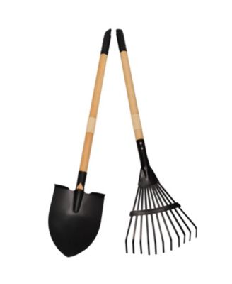 XDOVET Rake Shovel Set Metal Head Wooden Handle Gardening Gifts Kids