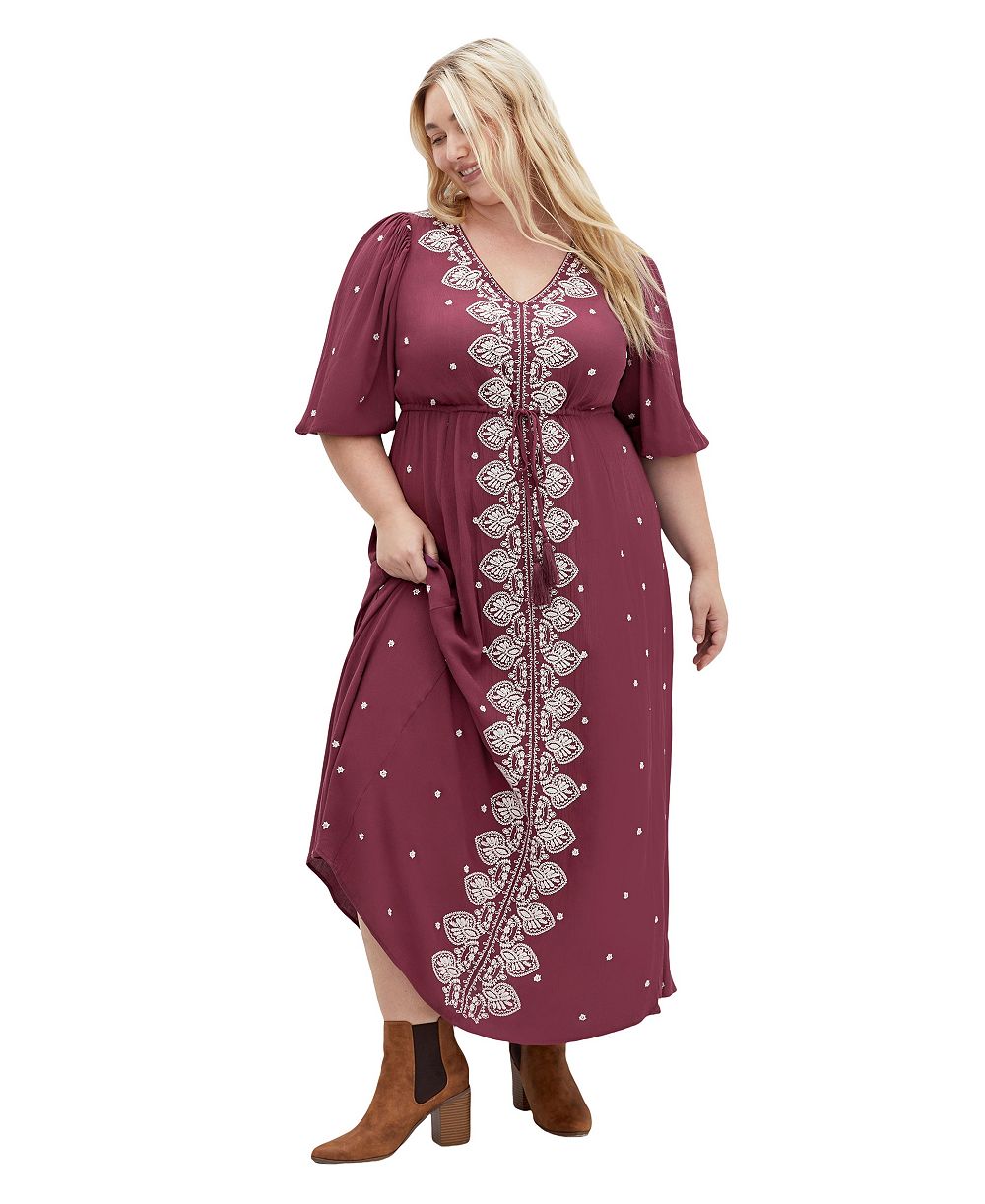 Женское платье Plus Size Ulla от CITY CHIC с вышивкой