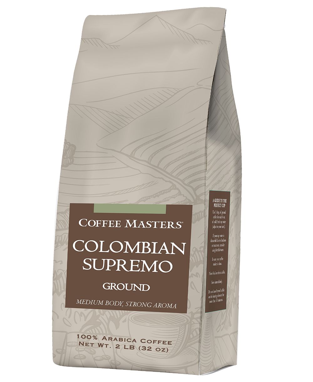 Coffee Masters Inc. Colombian Ground Coffee Bag, 2 lbs.