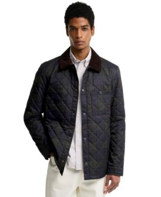 Barbour мужская стеганая куртка в тартановую клетку