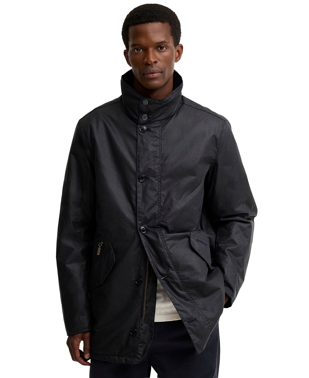 Barbour Men's Modern Powell Waxed Cotton Padded Jacket