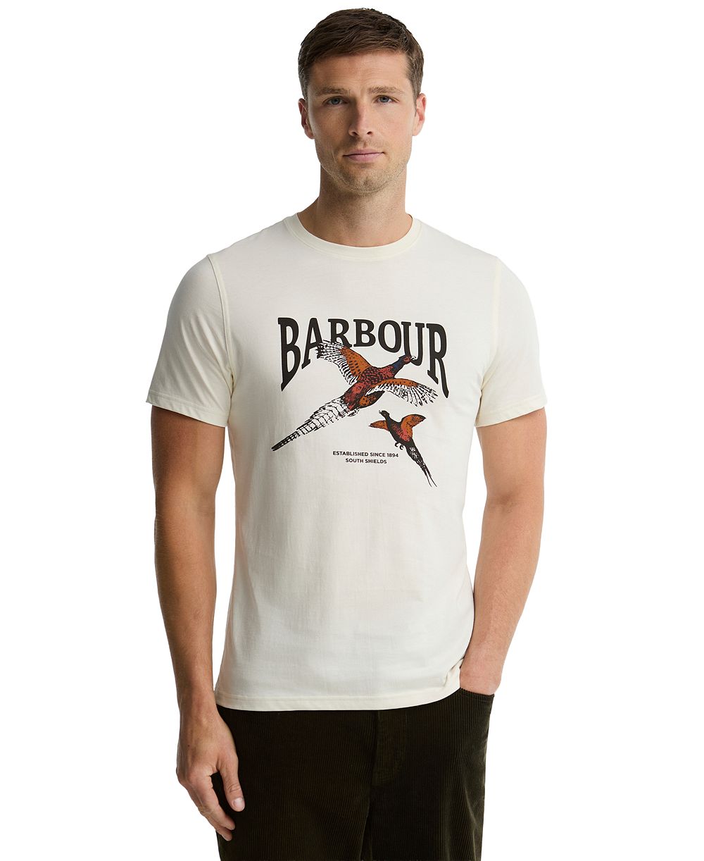 Barbour мужская футболка с принтом фазана, классический крой