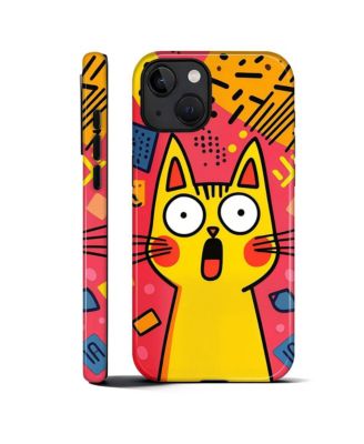 GONEZ Case for iPhone 14 Plus, 2-in-1 Dual-Layer Shockproof Protection, Funny Cat Art Glossy Case