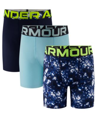 Under Armour Boy's Performance Tech Four-Way Stretch HeatGear® Boxer Briefs, 3-Pack