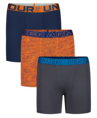 Under Armour Boy's UA Performance Tech Four-Way Stretch Boxer Briefs, 3-Pack