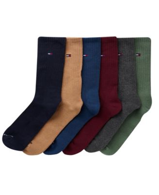 Tommy Hilfiger Men's Cushion Sole Sports Crew Socks, 6-Pack