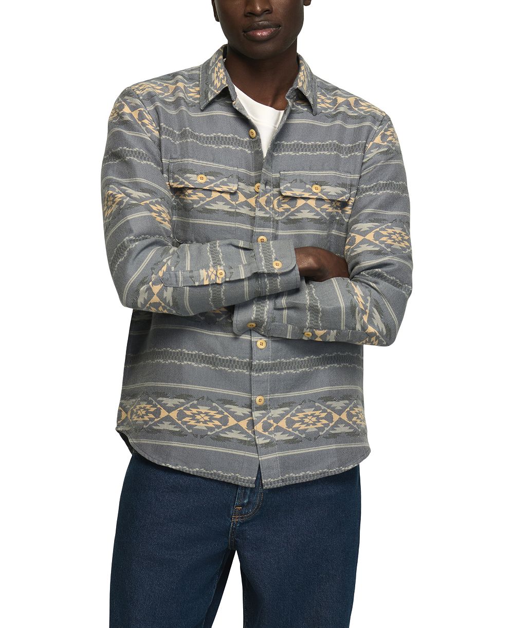 Lucky Brand мужская рубашка Utility с жаккардовым узором Humboldt