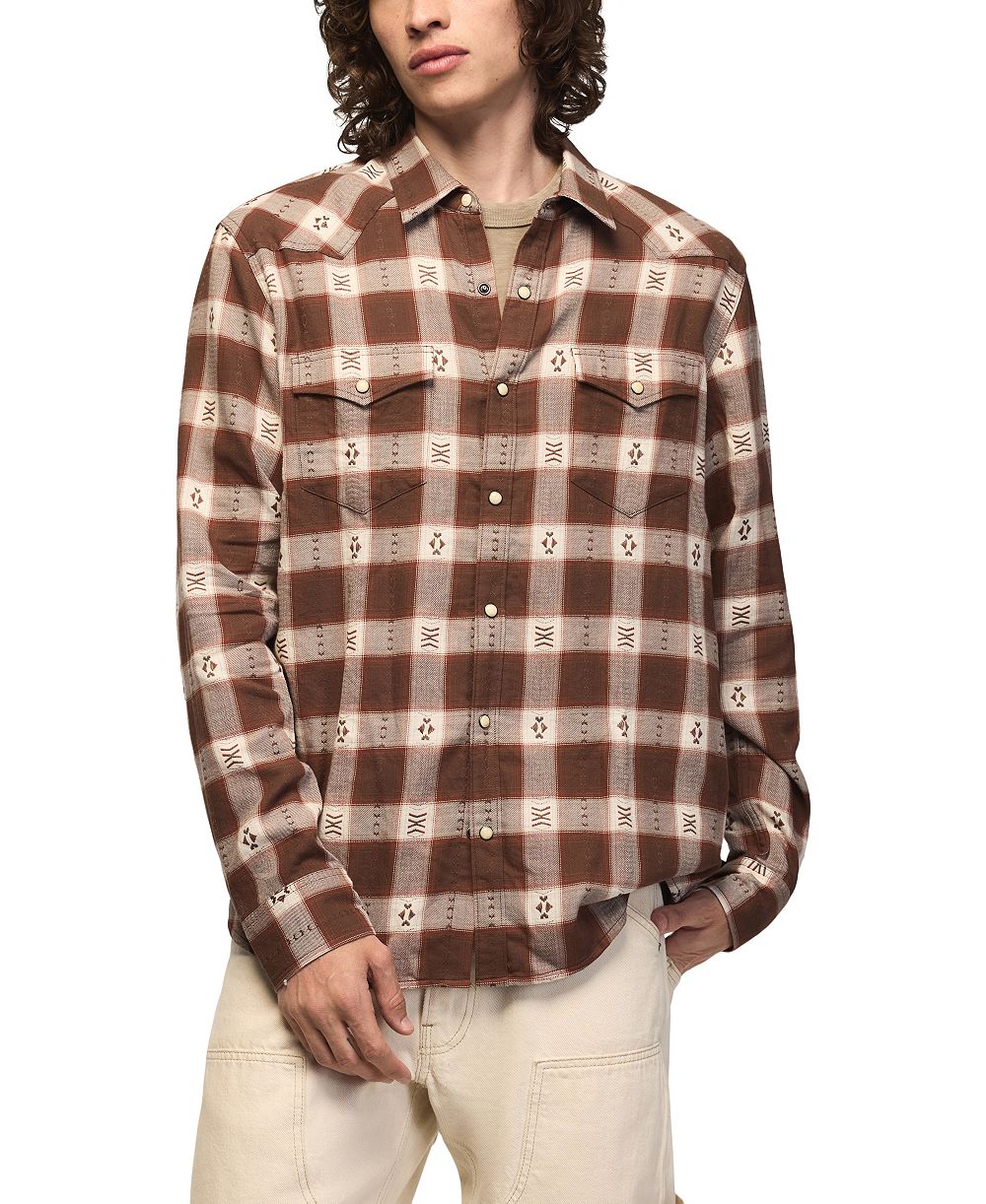 Мужская рубашка Lucky Brand Mesa Western в клетку