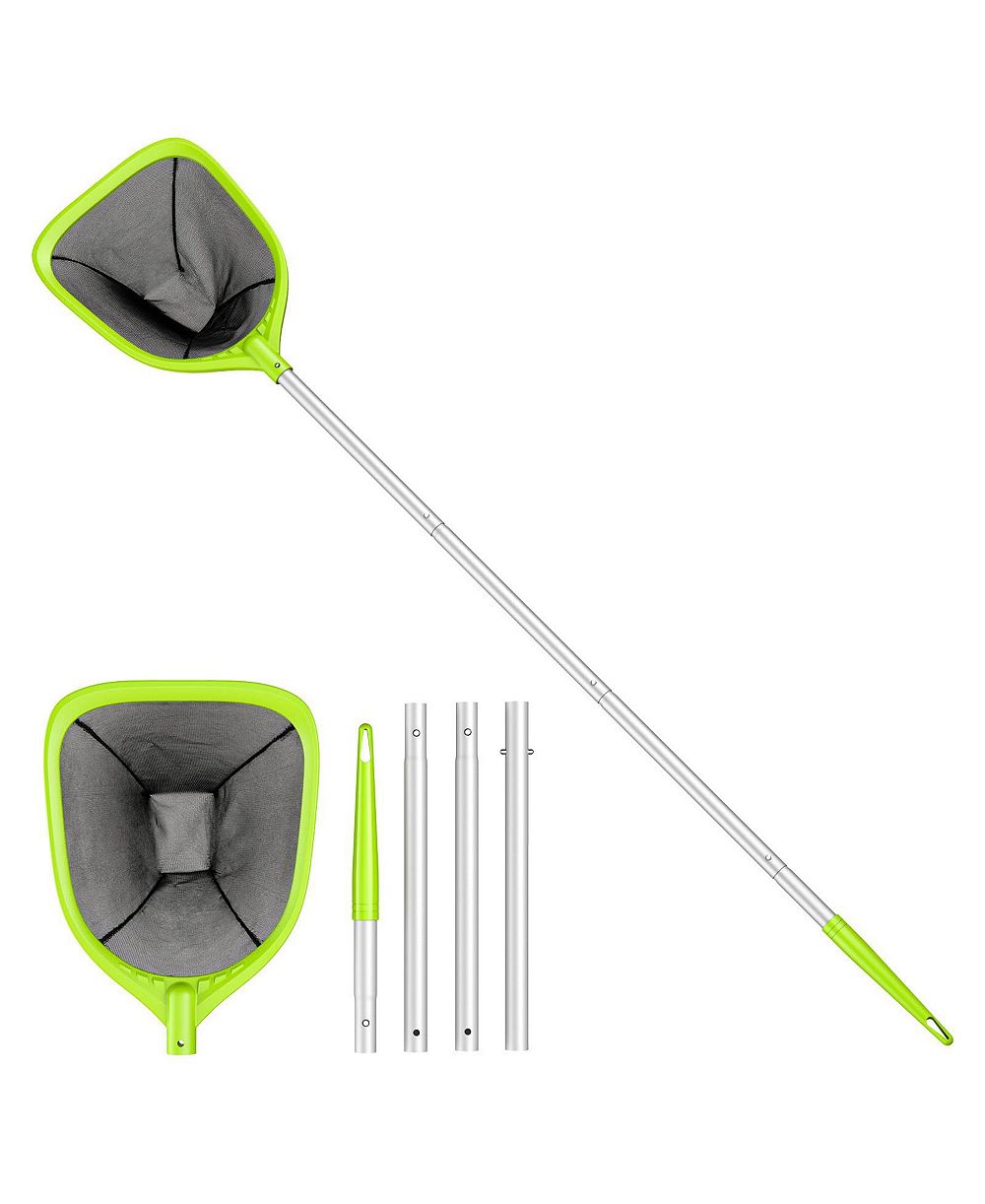 XDOVET Pool Skimmer Net Leaf Rake Telescopic Pole