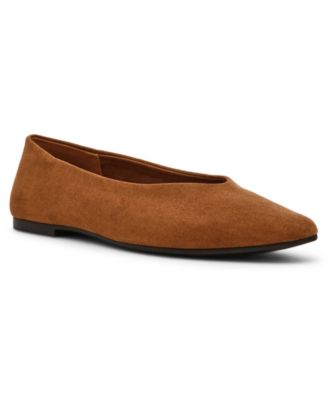 Anne Klein Women's Dakota Leather and Suede Pointed Toe Ballet Flats