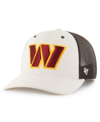 Мужская кепка Carhartt x '47 Natural/Brown Washington Commanders Undyed Trucker Adjustable Hat