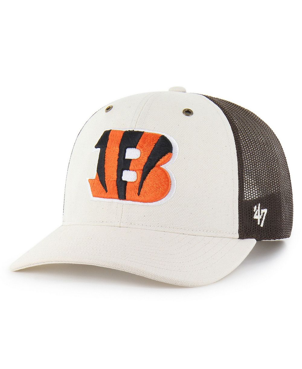 Мужская кепка Carhartt x '47 Cincinnati Bengals Undyed Trucker регулируемая натуральный/коричневый