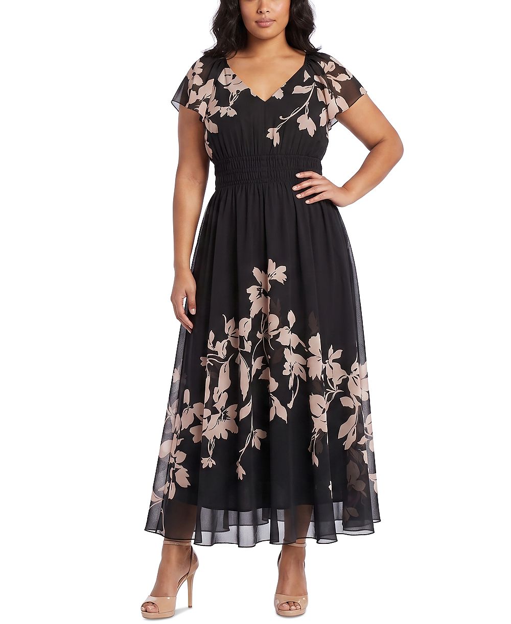 Женское платье Taylor Plus Size с цветочным принтом и приталенным лифом