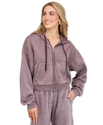 Женская хлопковая свитшот-толстовка Kittenish Lounge Crop-Zip