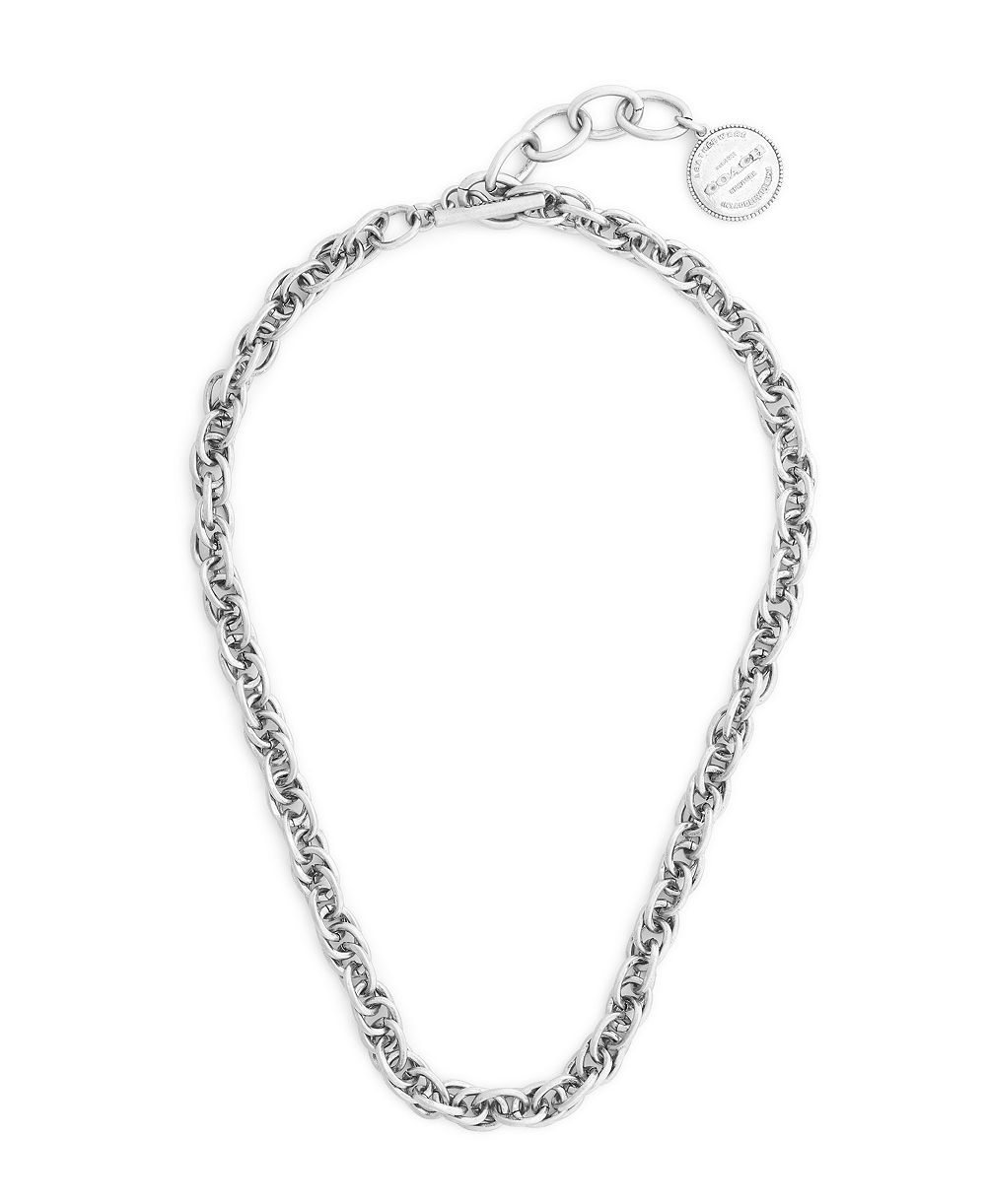 Ожерелье COACH Silver Heritage Twist Link Collar