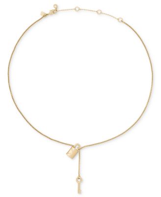 kate spade new york Gold-Tone Lock Pendant Necklaces
