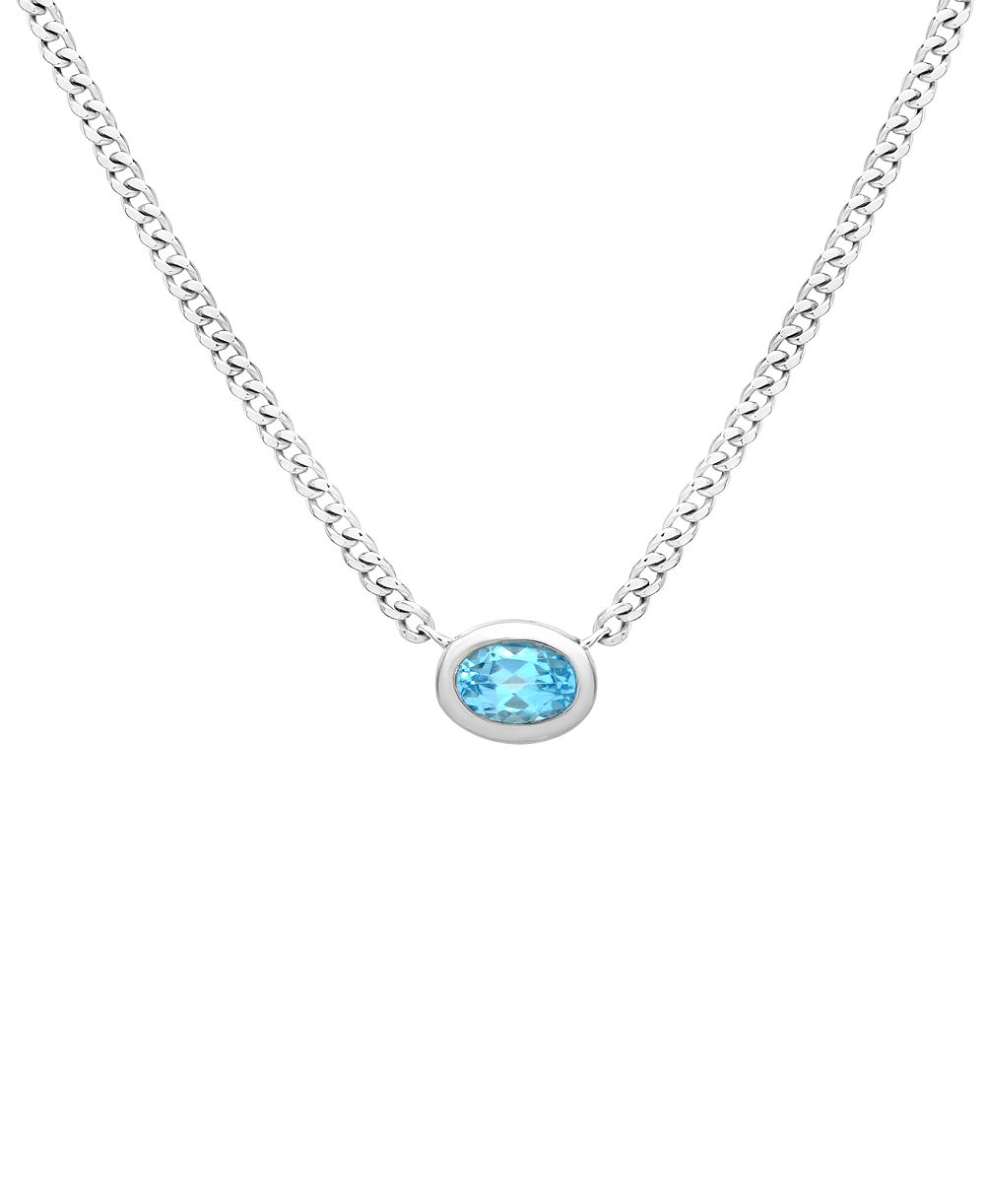 Ожерелье Macy's Blue Topaz (1/2 ct. t.w.) Bezel Oval в стерлинговом серебре