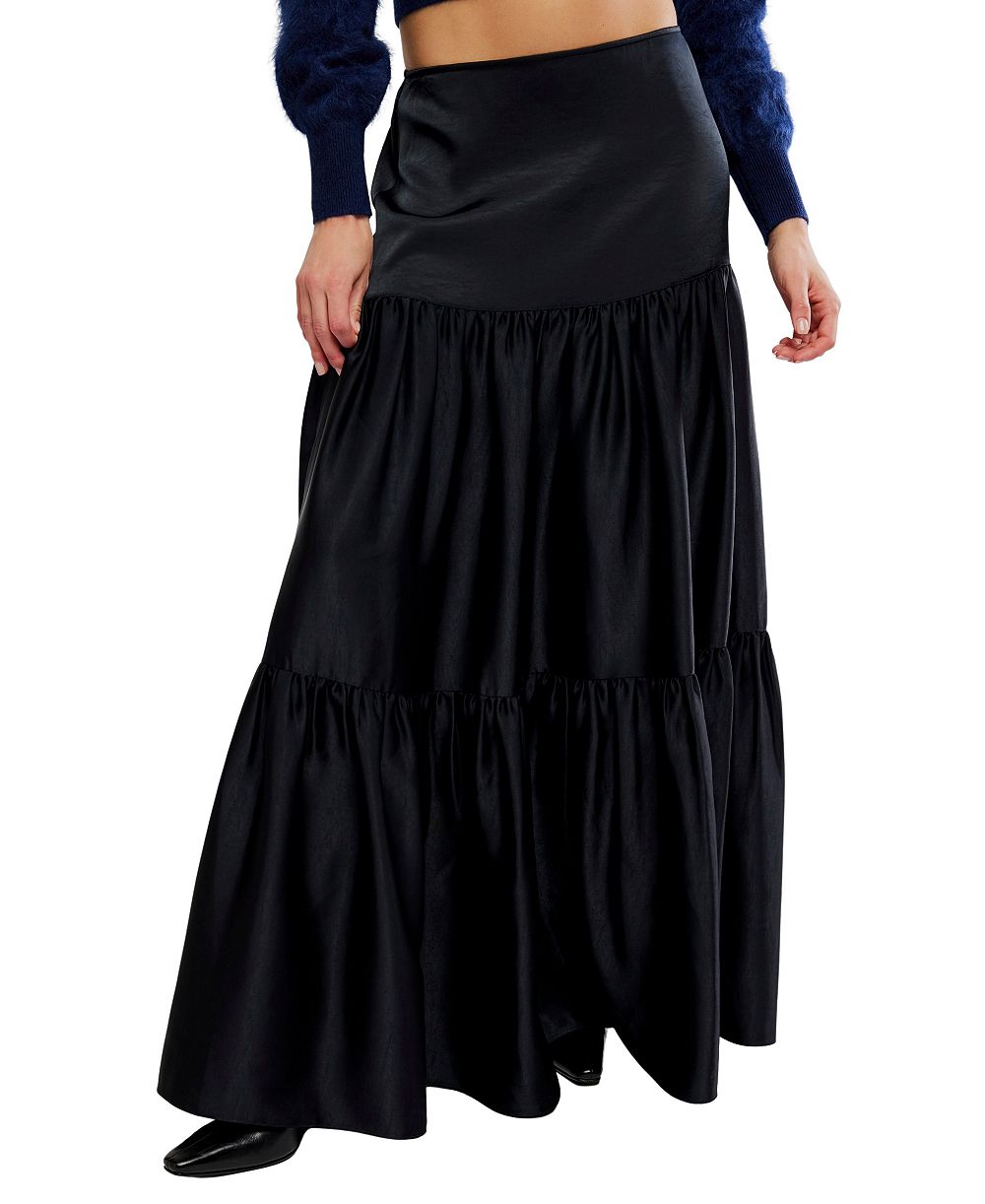 Free People Women's Juliette Satin A-Line Maxi Skirt