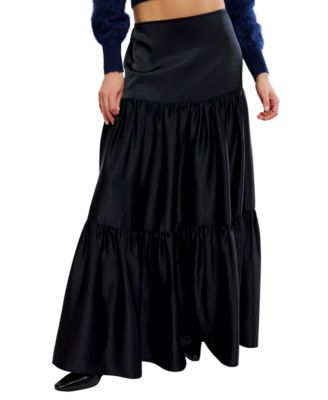 Free People женская макси-юбка А-силуэта из сатина Juliette