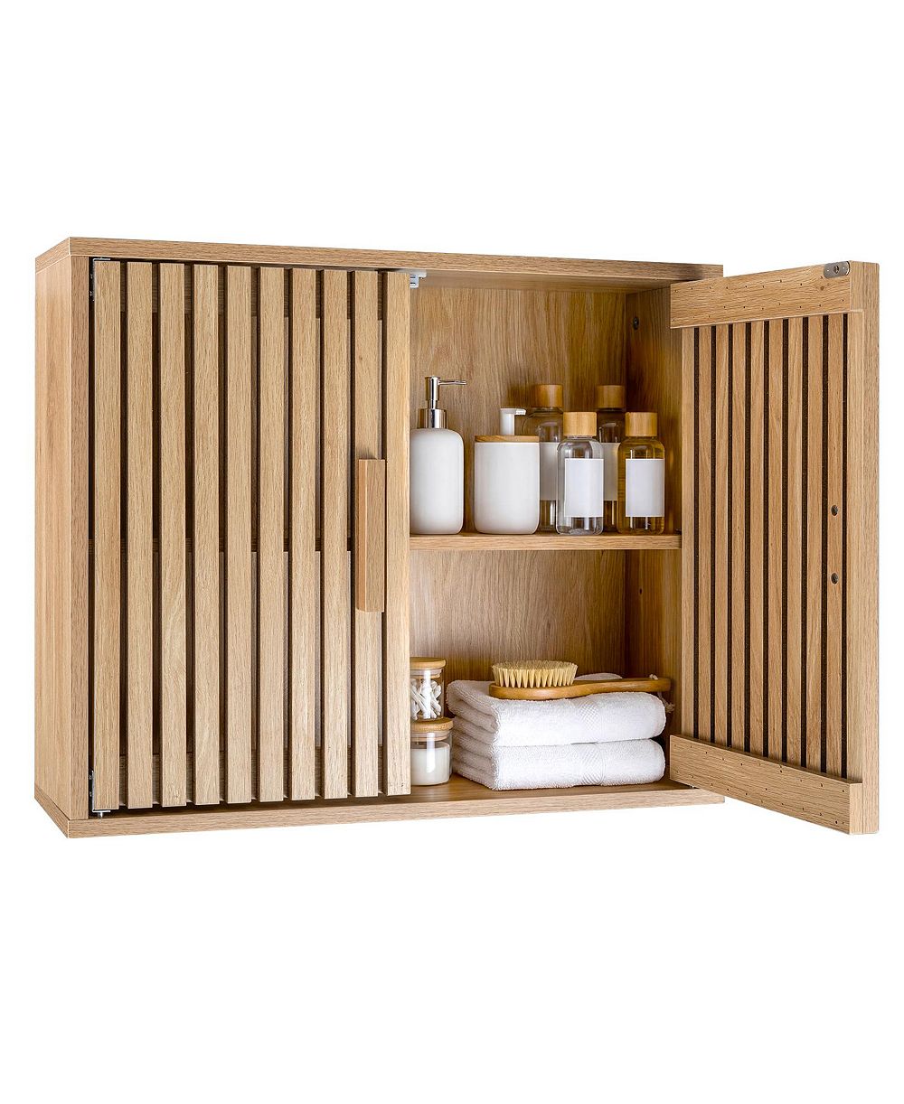 Costway Bathroom Wall Cabinet, Wall Mounted Medicine Cabinet , Adjustable Shelves шкаф для ванной комнаты