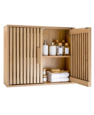 Costway Bathroom Wall Cabinet, Wall Mounted Medicine Cabinet , Adjustable Shelves