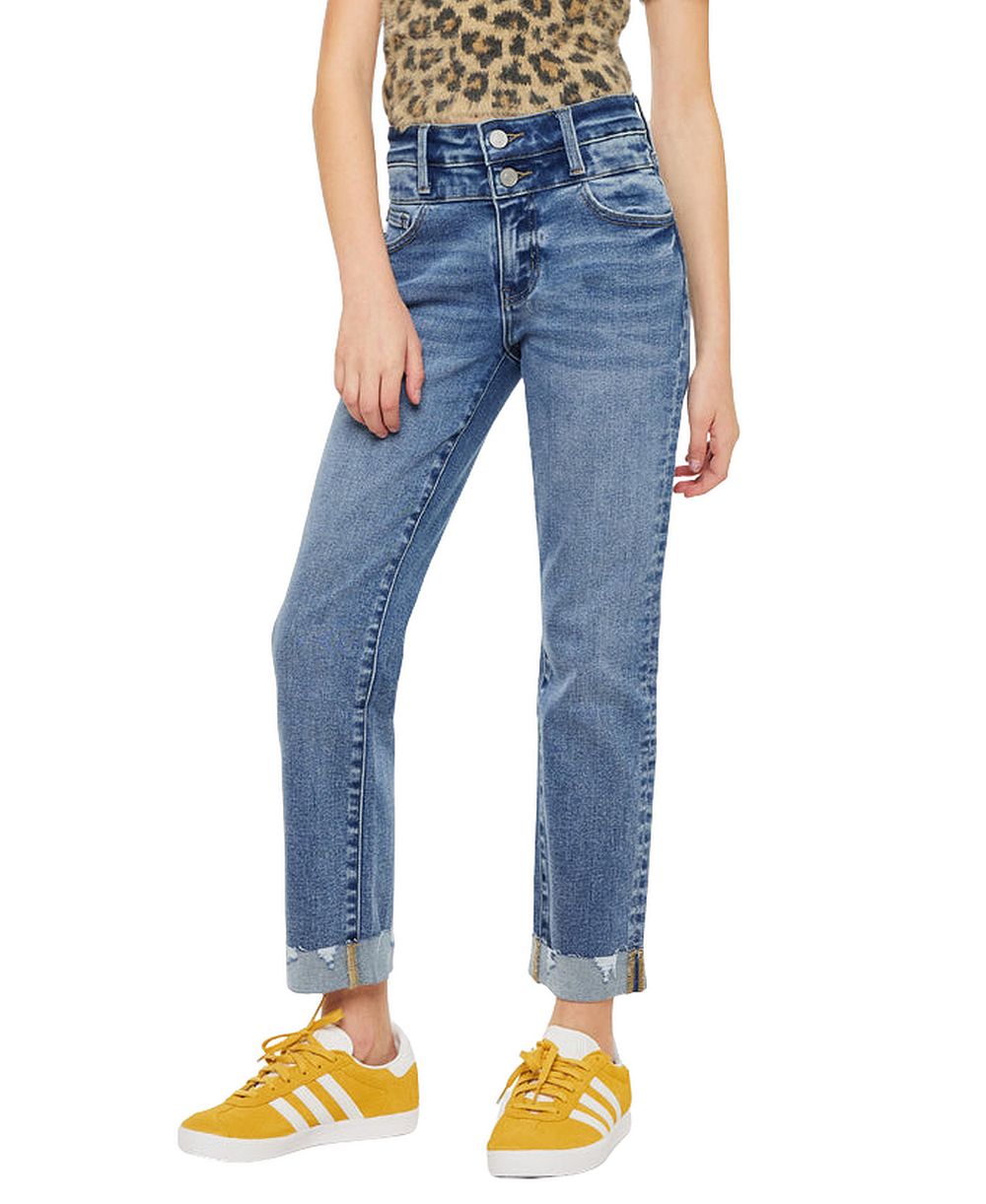 Джинсы KanCan Kate для девочек, высокая посадка, Slim Straight