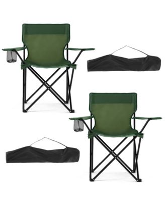 AOFAR 2pack Camping Chairs Oversized Heavy Duty Padded Folding Cooler