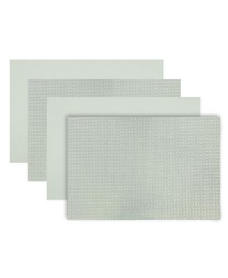 Dainty Home Montclair Reversible Premium Faux Leather 12" x 18" Rectangular Placemats Set of 4