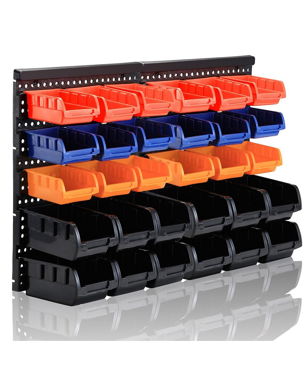 XDOVET Wall Mounted Storage Rack Bin Organizer Tool Holder