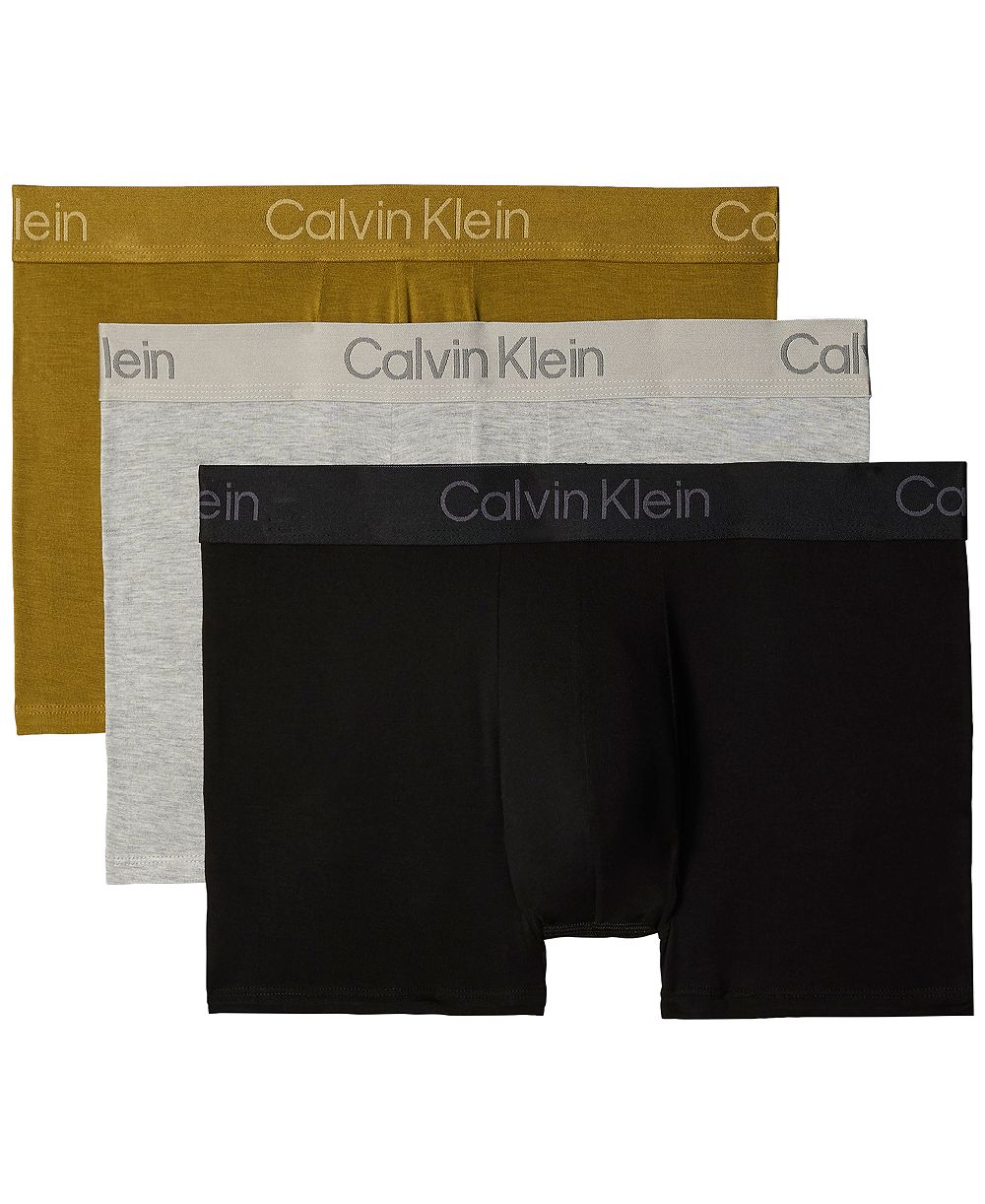Calvin Klein Men's Ultra Soft Modal Trunks Underwear, 3-Pack