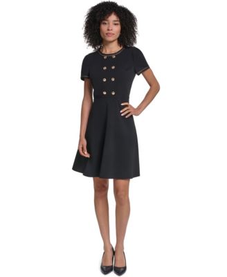 KARL LAGERFELD PARIS Women's Center Back Zipper Short Dress