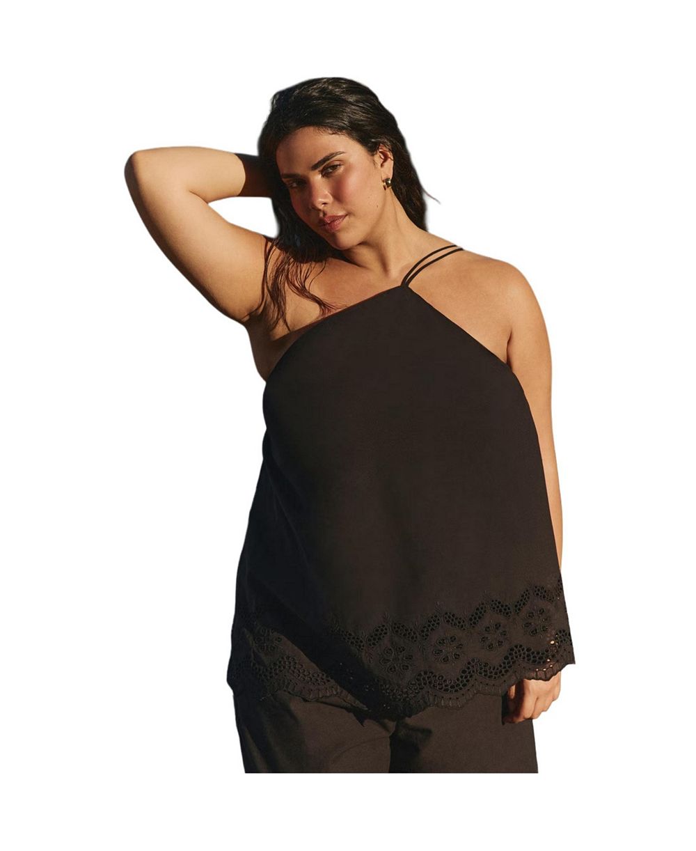 Женский топ Plus Size ELOQUII с отделкой Eyelet