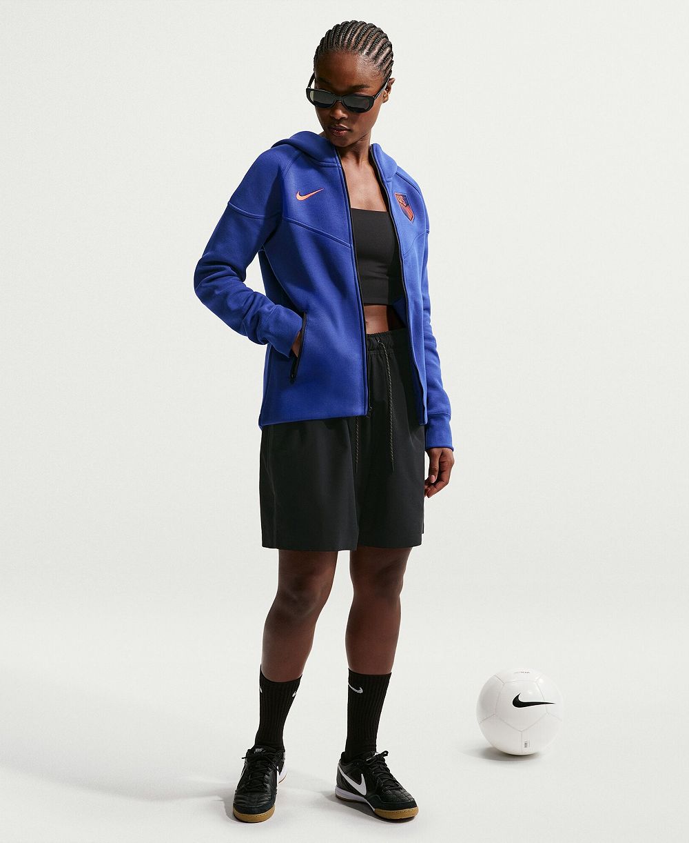 Nike Women's Royal USMNT Tech Fleece Windrunner Full-Zip Hoodie