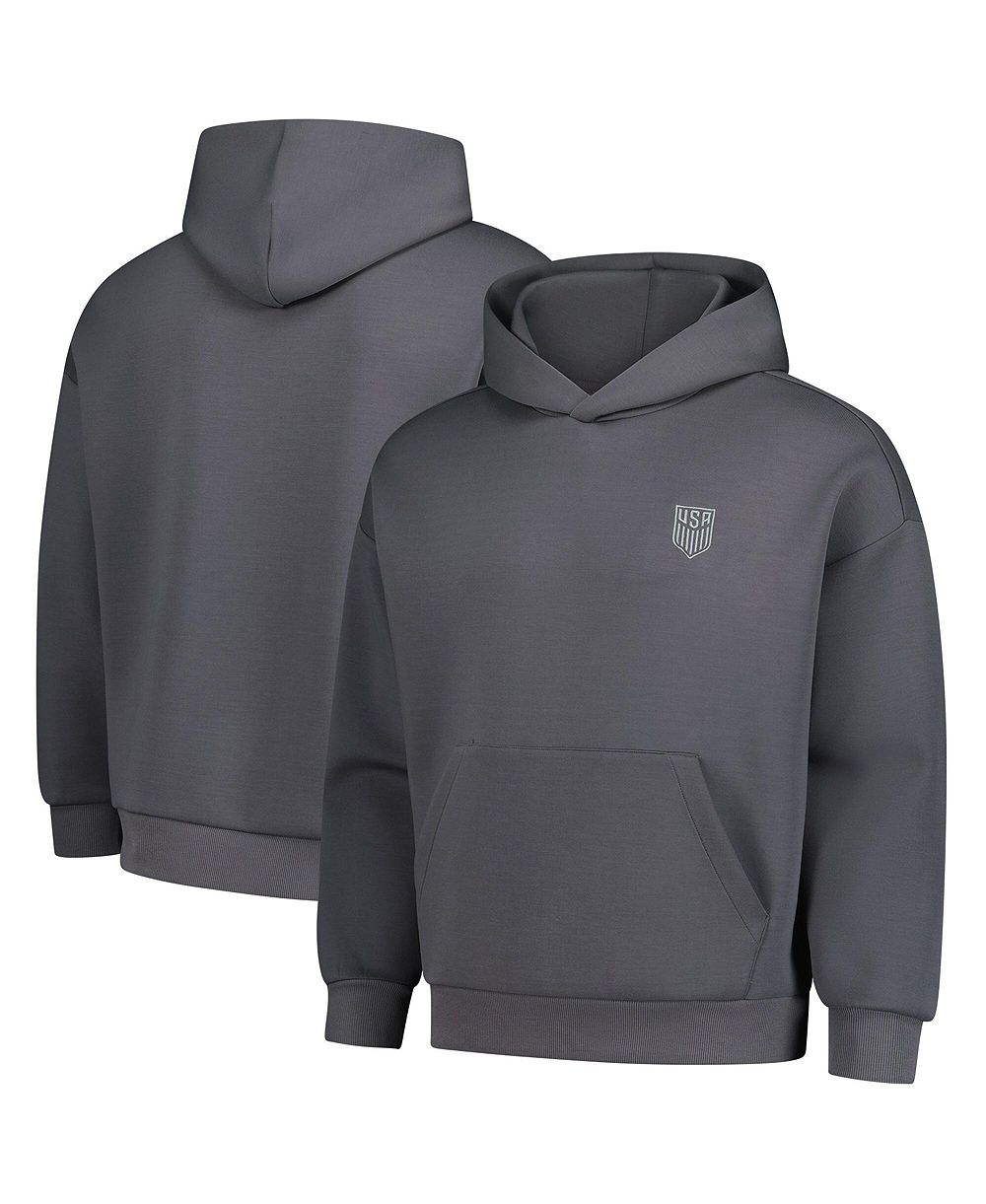 LevelWear Men's Gray USMNT Luxe Signature Tri-Blend Pullover Hoodie