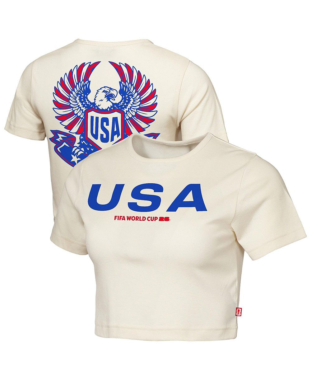 Outerstuff Women's Natural USA FIFA World Cup 2026 Elote Squad Cropped T-Shirt