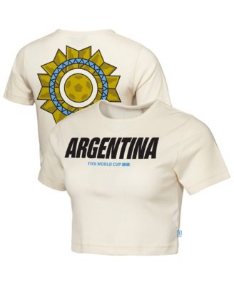 Outerstuff Женская футболка cropped Argentina FIFA World Cup 2026 Elote Squad Natural