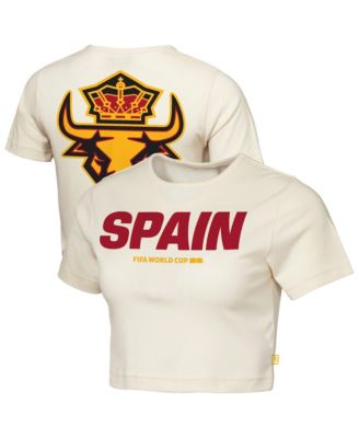 Женская укороченная футболка Outerstuff Spain FIFA World Cup 2026 Elote Squad