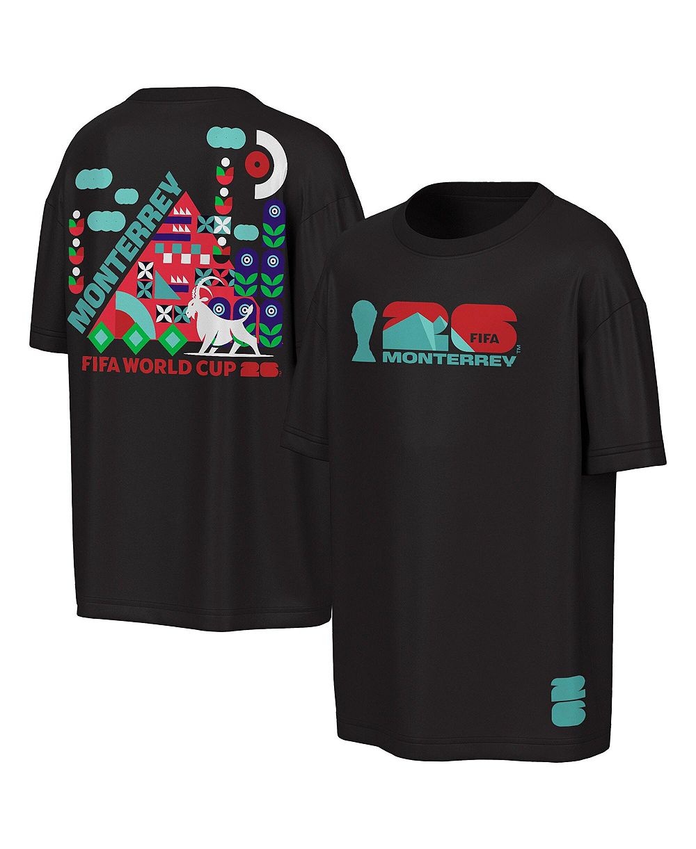 Outerstuff Мужская Black FIFA World Cup 2026 Monterrey Big City Poster T-Shirt