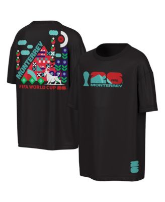 Outerstuff Мужская Black FIFA World Cup 2026 Monterrey Big City Poster T-Shirt