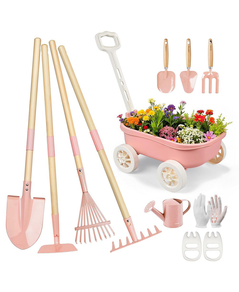 XDOVET Children's Gardening Cart Set Outdoor Educational Toy Tool Gift Box The Perfect Choice for Beach Yard Play Safe and Durable