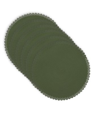 Dainty Home набор из 6 круглых плетеных салфеток Chantilly 15", долговечные и нескользящие