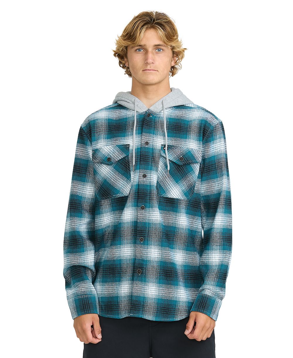 Мужская фланелевая рубашка Quiksilver Delton с капюшоном