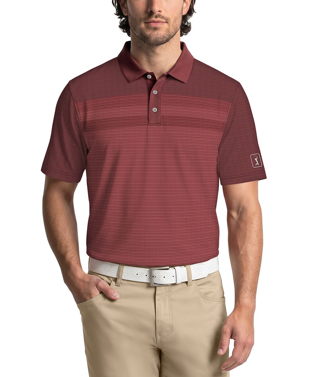 Мужская рубашка поло PGA TOUR для гольфа, regular-fit