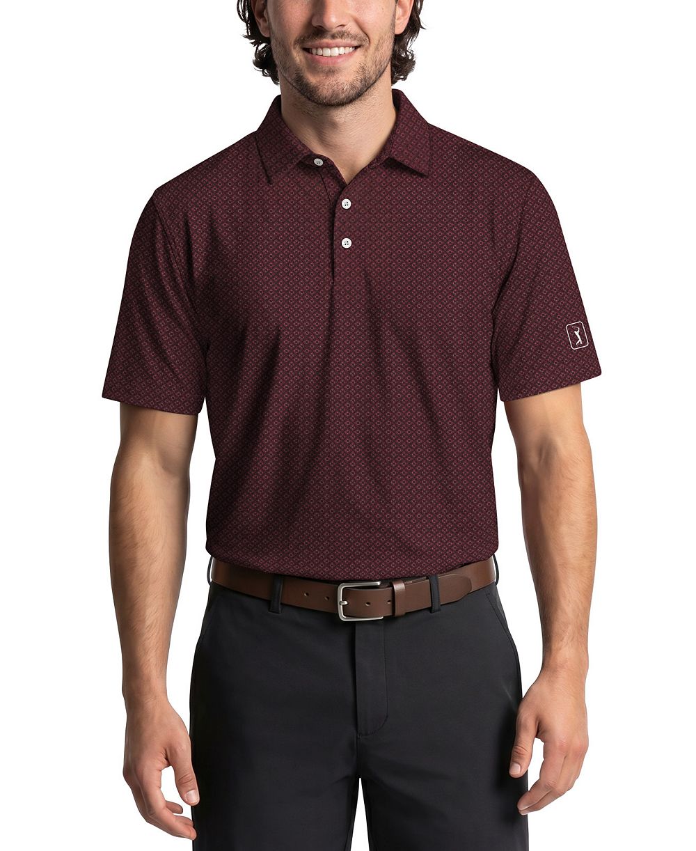 Мужское поло PGA TOUR Essential Geo с принтом, Regular-Fit